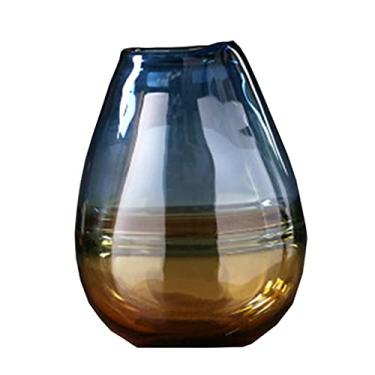 Imagem de Vaso de vidro para flores, vaso de vidro, nórdico, simples, aquático, flores frescas, arranjo de flores secas, decoração de casa, sala de estar, vaso de flores de 26 cm para peça central de casa