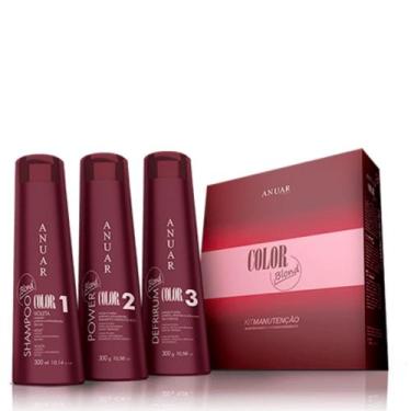 Imagem de Kit Manutenção Cabelos Loiros e Grisalhos - 900ml - Uso diário - Anuar