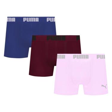 Imagem de Kit 3 Cuecas Puma Boxer Sem Costura Masculina