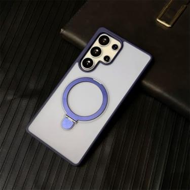 Imagem de HJZSZX Capa protetora para Galaxy S23, capa fosca com suporte magnético e anel protetor (para Galaxy S23/2)