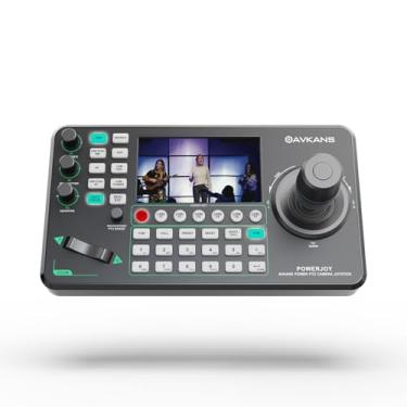 Imagem de AVKANS Controlador de joystick de câmera Super PTZ, teclado controlador de câmera NDI com joystick 4D para transmissão ao vivo, suporte Onvif Visca over IP RS422 RS485 RS232 Pelco-D/P