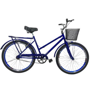 Imagem de Bicicleta Aro 26 Aero Passeio Cesta Modelo Poti Azul