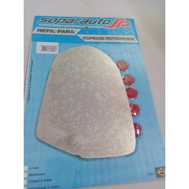 Imagem de Lente Vidro Espelho Metalizado Retrovisor Agile Montana 2009 2010 2011 2012 2013 2014 Lado Esquerdo