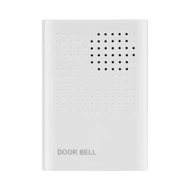 Imagem de Campainha Eletrônica Branca Com Fio 4 Fios DC12V Botão De Toque Para C