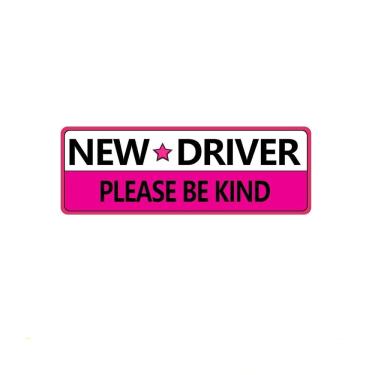 Imagem de Adesivo de carro New Driver Please Be Kind PVC 20x7cm 10 unidades