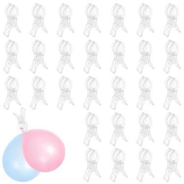 Imagem de 30 clipes de arco de balão, grampos de mola transparentes de plástico para decoração de pano de fundo, artesanato, estúdios de fotografia - Braçadeiras de engenharia ABS de abertura resistente de 5 cm