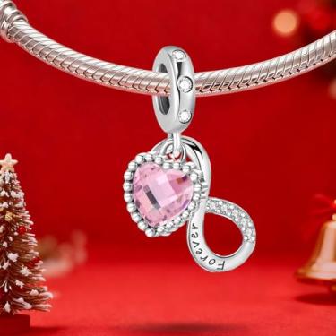 Imagem de 1 peça prata elegante pés redondos berloque contas adequadas para mulheres, faça você mesmo e roupa diária combinando joias decoração presente para mamãe, 7.77*24mm, Prata, Sem Pedra Preciosa