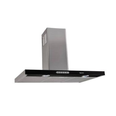 Imagem de Coifa de Parede Retangular 75cm Slim Terim Preto Com Inox 110V