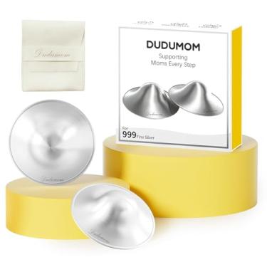 Imagem de Dudumom The Original Silver – Capa de mamilo prata pura 999 para amamentação, protetores de mamilo essenciais para amamentação, protetores de mamilo para alívio de mamilos doloridos (tamanho normal)