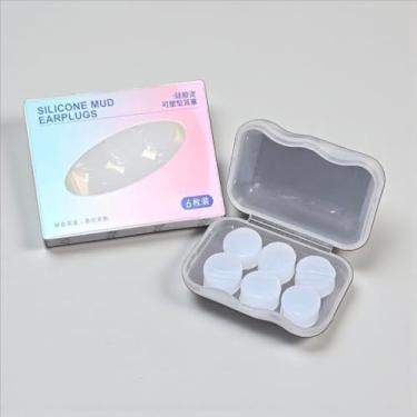 Imagem de AGStore Protetor Auricular de Silicone, 6 Unidades, Macio, Tampão para Isolamento Sonoro e Proteção Contra Infiltração