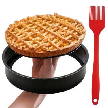 Imagem de Assadeira Redonda Fundo Removível 2,9L Antiaderente +Pincel