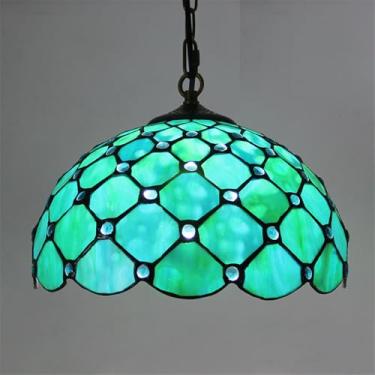 Imagem de Luminária pendente de luxo contemporânea para restaurante, com LED, estilo americano criativo, para sala de estar, quarto, hotel, villa, corredor, café, bar, escada, lustre de vidro colorido