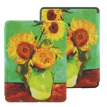 Imagem de Akacy Capa com padrão pintado de 6 polegadas para Kindle (8ª geração, modelo: SY69JL, lançado em 2016) Com função hibernar/despertar automática capa protetora de couro PU (26)