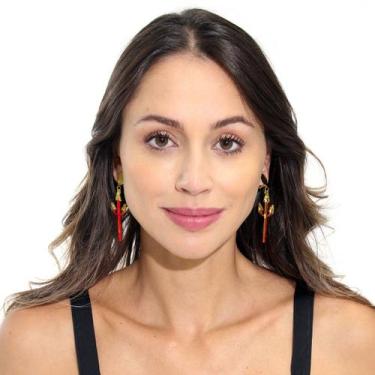 Imagem de Brincos Tridente De Diabo Halloween Abrakadabra Fantasia, Unica, U