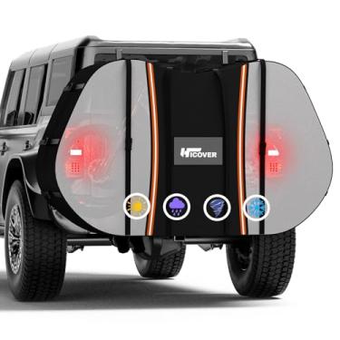 Imagem de Cobertura de bicicletas para Transporte 2 bicicletas 600D Cobertura de bicicletas para 2 bicicletas em Rack Rear Rack Heavy Duty Waterproof Outdoor Full Rack Cover on Car Hitch Storage