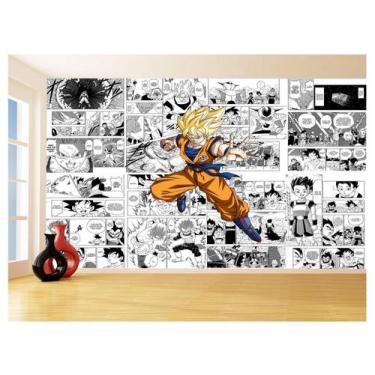 Imagem de Papel De Parede Dragon Ball Goku Página Manga 3,5M Dbz653 - Você Decor