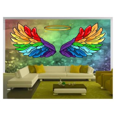 Imagem de Papel De Parede 3D Arte Asas Selfie Insta Cores 3,5M Tra280 - Você Dec