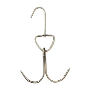 Imagem de RNXRZANK Ganchos de aço Inoxidável Reutilizáveis ​​para Churrasco, Ideais para Pendurar E Secar Assados, Como Presunto, Carne Bovina E Pato, Argent, Tamanho real