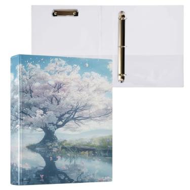 Imagem de ATTX Fichário de cerejeira branca com 3 anéis de 3 cm para papel tamanho carta, 21,6 cm x 28 cm, fichários de três anéis com prancheta para material de escritório #314