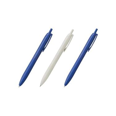 Imagem de TTDLMO Mitsubishi Pencil, caneta esferográfica permanente, tinta Jet Stream Light Touch, 3 canetas de escrita lisa de ponta fina, tinta azul e preta | 0,5 mm | Papelaria japonesa | Material de