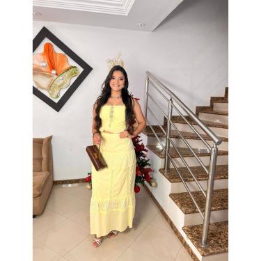 Imagem de Conjunto Borado A Laser Saia Midi Blusa Cropped Crisconf