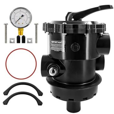 Imagem de SP071620T Válvula de controle multiportas de 5 cm compatível com filtro de areia Hayward Pro Series S310T2 S270T2 S360T2 Vari-Flo montagem superior com braçadeira e anel de vedação