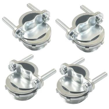 Imagem de Moicstiy Conectores de cabo tipo braçadeira de 3/10.2 cm, 4 peças de conectores de cabo de fixação para cabos de proteção de conduíte metálico