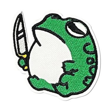 Imagem de FANCIBAND Patch de sapo gordo – Remendos engraçados de passar a ferro, lindos bordados costurados para roupas, jaquetas, mochilas, jeans, chapéus de caminhoneiro, bolsas e camisas