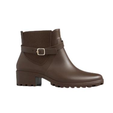 Imagem de Bota Galocha Feminina Impermeável Cano Curto Para Chuva (Marrom, Medio, BR, Adulto, Faixa Numérico, 39, 40)