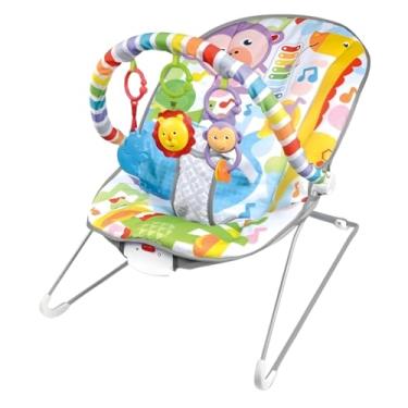Imagem de Cadeira de Descanso e Balanço do Bebê com Som e Cinto Ajustável (Verde)