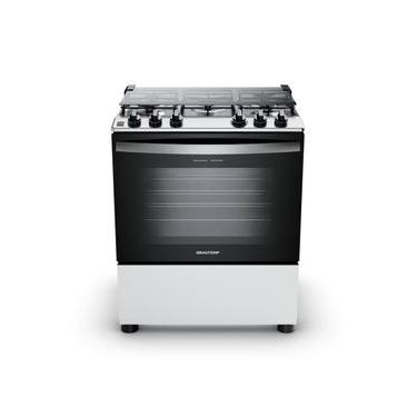 Imagem de Fogão Brastemp Piso 5 Bocas Branco com Botões Removíveis e Aro Protetor Bivolt