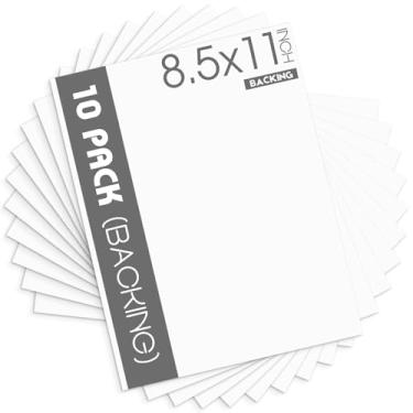 Imagem de Mat Board Center, pacote com 10 quadros brancos de 21 x 28 cm, suporte de papelão para molduras, impressões, artes, fotos e mais