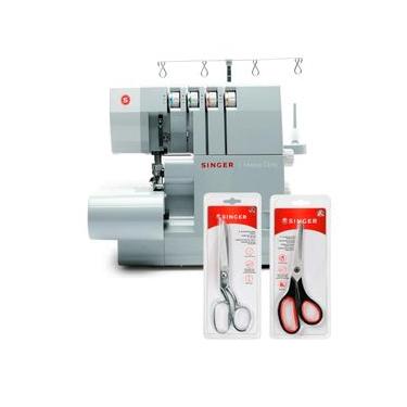 Imagem de Kit Máquina Overloque 14HD854 + Tesoura 8" Tecido e Tesoura Multiuso Preta