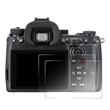 Imagem de pssped 2 peças protetoras de tela compatíveis com Pentax K3 K-3 K-3 Mark II, película de vidro temperado de dureza 9H cristalina, acessórios para câmera digital, impressão antiarranhões e dedos