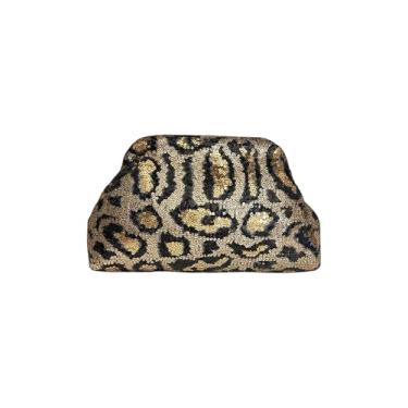 Imagem de QWINEE Bolsas de mão femininas de leopardo de lantejoulas com ímã de guepardo, bolsas vintage para noite, Multicolorido., One Size