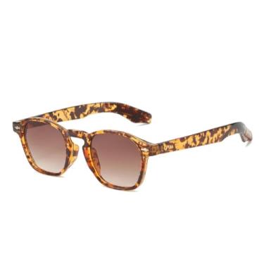 Imagem de VFDHN Óculos de Sol Redondos Vintage com Rebites em Estampa Tartaruga, Unissex, Estilo Retrô, Proteção UV400 (TYJ247-3)