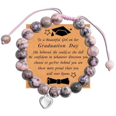 Imagem de Meias para adolescentes meninos meninas pulseira de pedras elásticas de cristal para mulheres presentes fofos de cartão de formatura para ensino médio para mulheres adultas