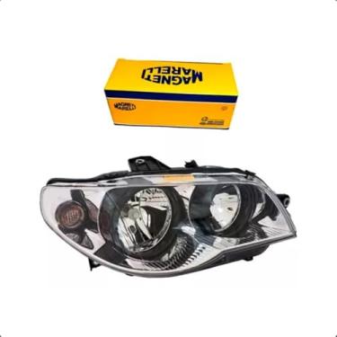 Imagem de Farol Fiat Palio 2004 Em Diante Cromado Canhao Preto Lado Direito