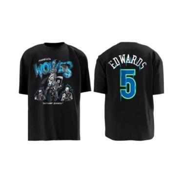 Imagem de Camiseta Personalizada De Torcedor De Basquete Timberwolves Para Homen