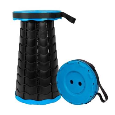 Imagem de Kit com 2 Banquetas Retrátil Portátil, Ajustável até 44cm, Suporta 150kg, Dobrável, Sortido