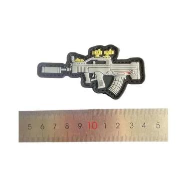 Imagem de Mini Patches De Borracha PVC 3D Para Mochila, Adesivos De Armas, Pisto