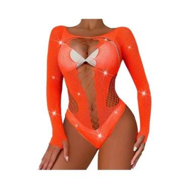 Imagem de Body Sexy Feminino Com Renda E Costas Descobertas, Detalhes Em Cristal
