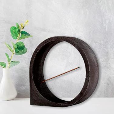 Imagem de Anel de incenso de cerâmica para queimador de cone com design de refluxo, decoração de casa, decoração de aromaterapia para spa, escritório, quarto e ioga (sem cones)