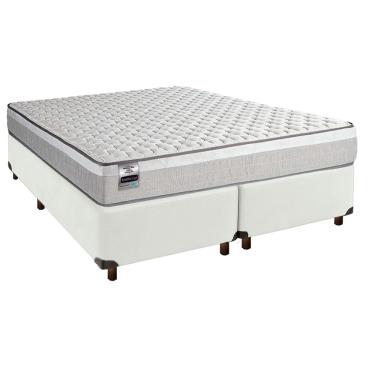 Imagem de Cama Box Branco King + Colchão Molas Ensacadas Hanover Inducol
