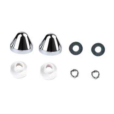 Imagem de Baoblaze Kit de Montagem com Tampas de Parafuso para Vaso Sanitário Suspenso, Porcas e Arruelas - Peças de Reposição de Alto Desempenho e Fácil Instalação para, Prata