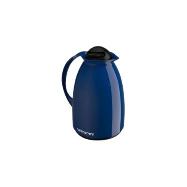 Imagem de Garrafa Térmica para Água Café Chá, 650ml, Azul, Vidro e Plástico, Conserva Temperatura por 8 Horas, Livre de BPA