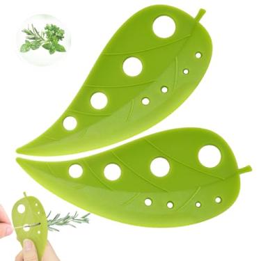 Imagem de Descascador de ervas com 8 furos, ferramenta de remoção de folhas de ervas de cozinha, ferramenta de descascador de ervas, descascador de folhas de ervas para couve, tomilho manjericão, alecrim, pode