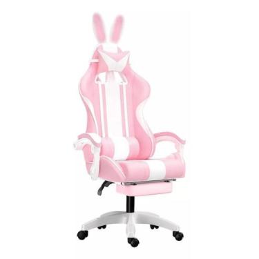 Imagem de Cadeira De Pc Gamer Rosa Violeta Com Orelhinha De Coelho - Pluggei