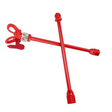 Imagem de GLOGLOW Pólo de Extensão da Ponta do Pulverizador Haste de Extensão de Spray, Protetor de Bico de Junta Dupla de Aço Inoxidável 30cm Resistência Leve à Erosão para Pistolas de Pintura Sem Ar G7 8 14