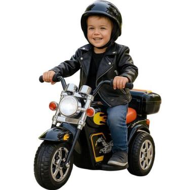 Imagem de Mini Moto Elétrica Infantil Chopper Zippy Toys Preta 6V